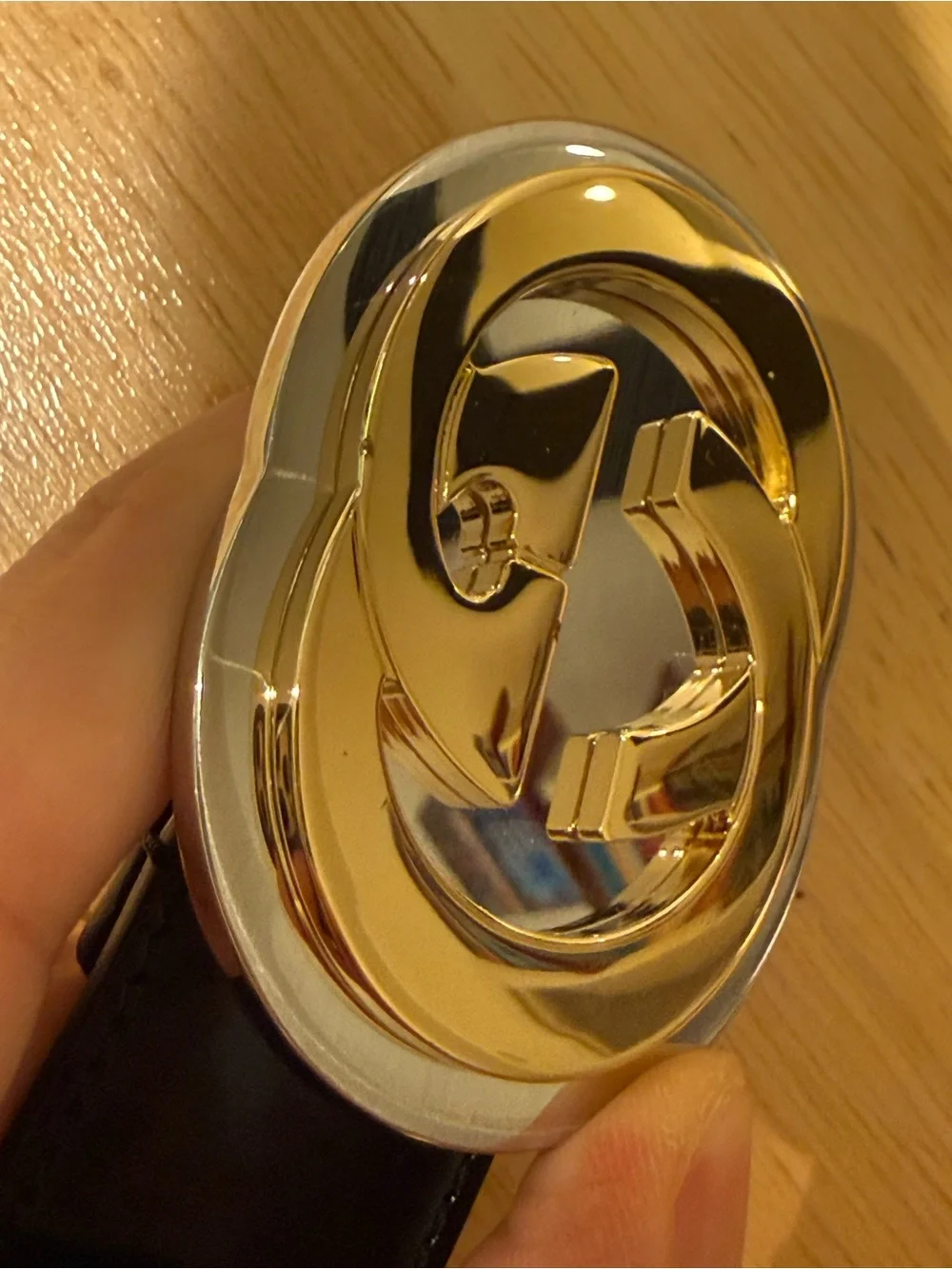 Gucci Gold Interlocking G Logo Belt Buckle